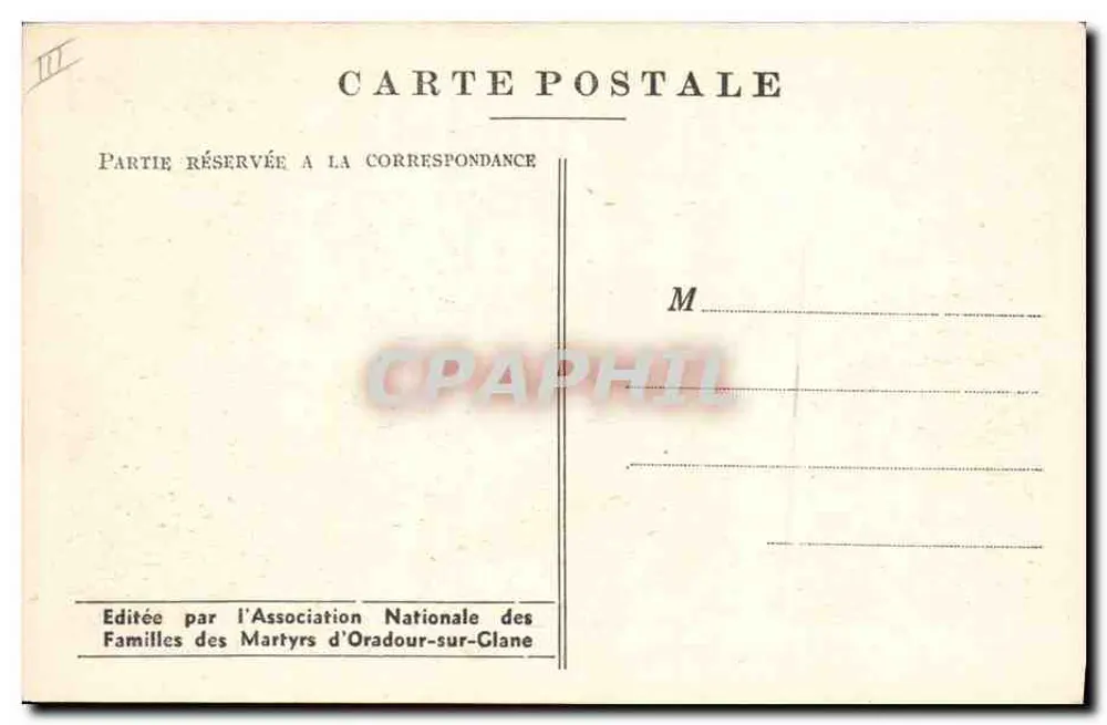 Oradour-sur-Glane — Cruce de las Bordes — Documentos Archivados - Reverso