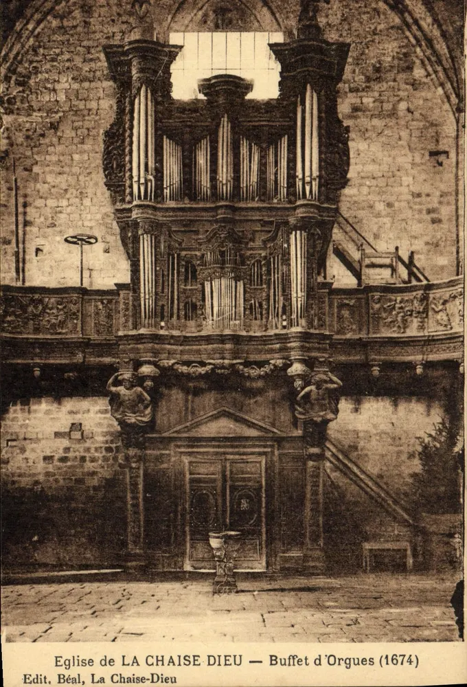 Kirche von LA CHAISE-DIEU — Orgelgehäuse (1674) — Edit. Béal - Vorderseite