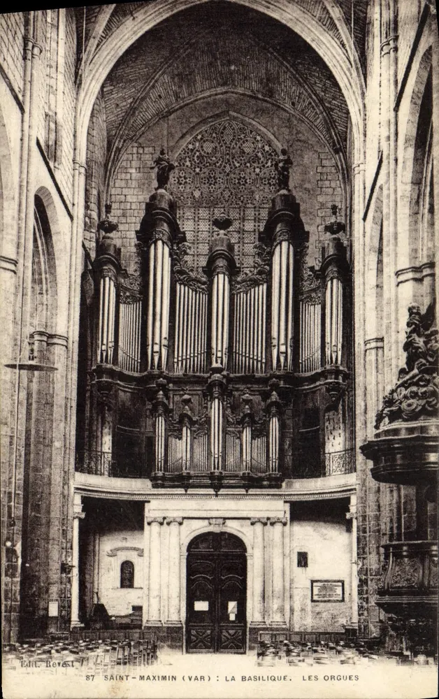 Saint-Maximin (Var) : A Basílica, os órgãos — Ed. Berest, n°87 - Frente