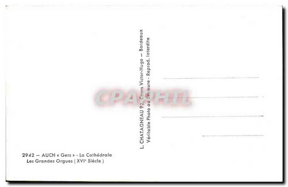 Auch - As Grandes Órgãos - Catedral - Século XVI - Verso