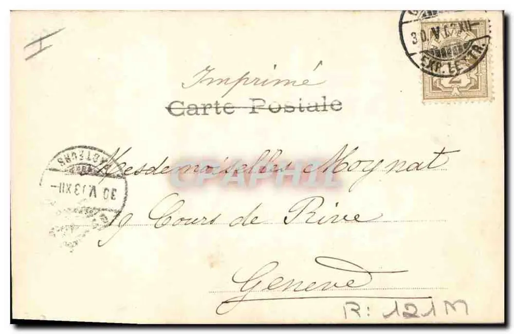 La Dot d'Auvergne — Crianças em oração em uma igreja — Clayette Phot. - Verso