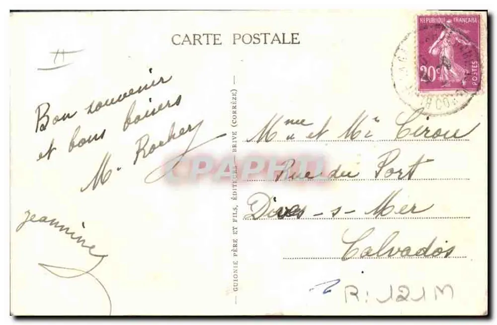 Die Dritten Hochzeiten - Die Novis — Szene im Zentrum — n°24 — Quionie Père et Fils, Verlag - Rückseite
