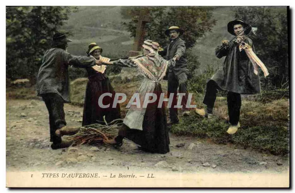 Tipos da Auvergne — A Bourrée — LL. - Frente