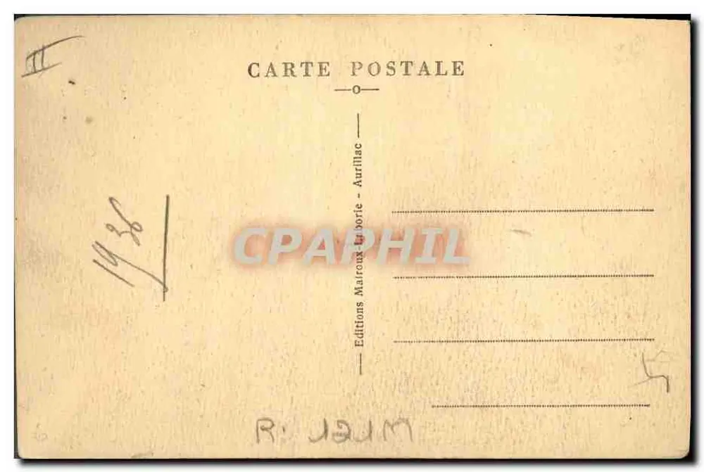 In der Auvergne — 20 bis. Ein Schäferhaus in den Bergen - Rückseite