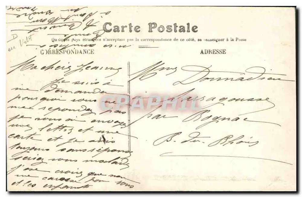 Vigneron Berrichon — vigneron portant un panier de piquets — éditeur non visible - Verso