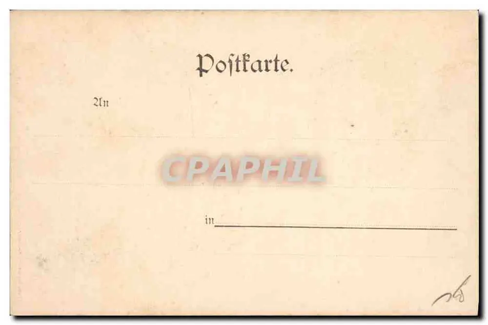 Hexe auf Besen — Gruß zum Neujahr — Theo. Stroeter's Kunabverlag, Nürnberg — Serie XVIII, Nr. 3 - Rückseite