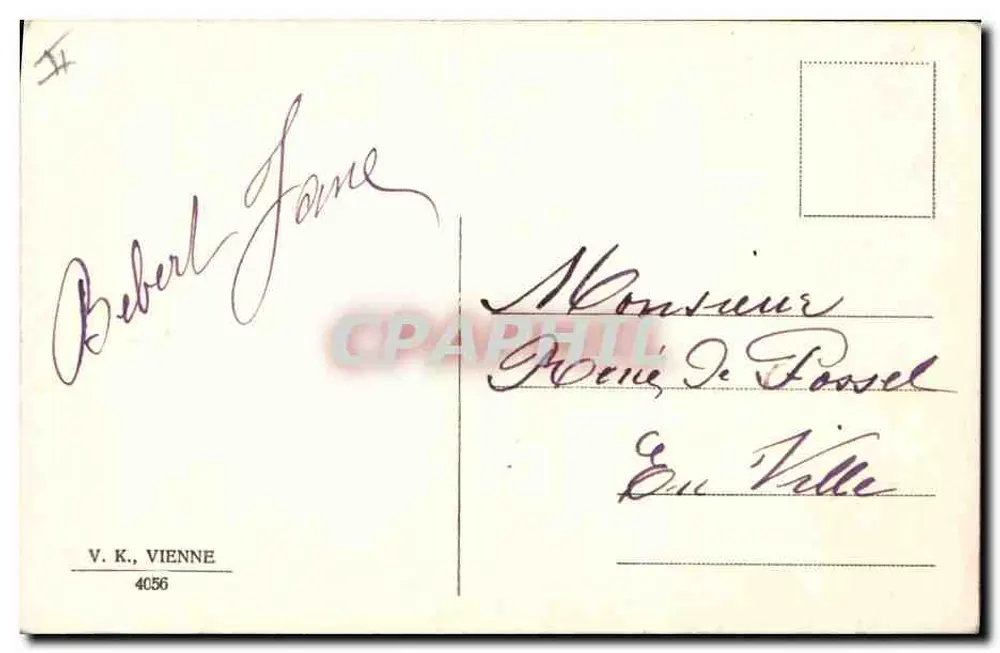 Kinder mit Schaf und Ostereiern — V. K., Wien — Verleger V. K. Nr. 4056 - Rückseite