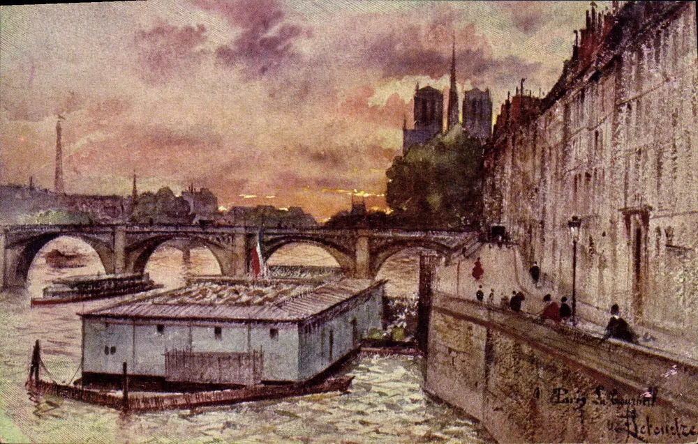 Paris — Ansicht der Seine mit Notre-Dame — Léon Leboulondze - Vorderseite