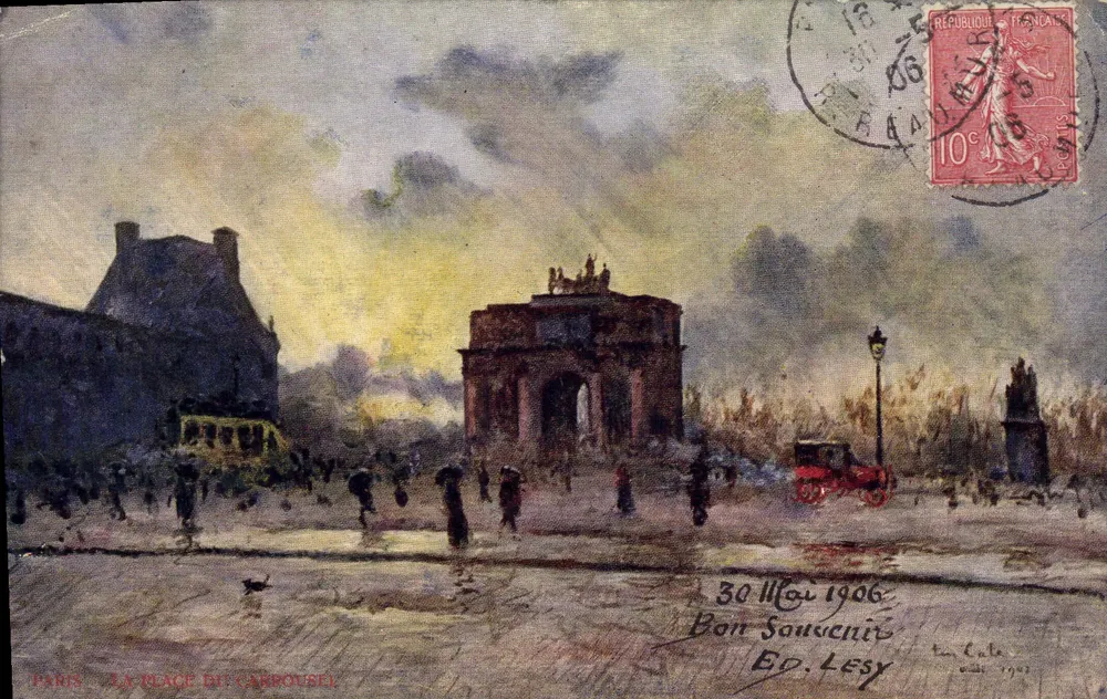 Paris — Die Place du Carrousel — Verleger: Ed. Lesy - Vorderseite