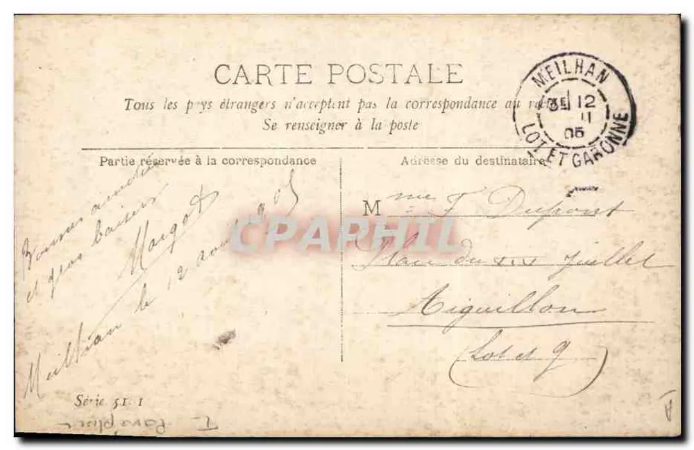 Frau in gelber Sonnenmusterkleidung — mit rosa Schirm — von Walery, Paris, Nr. 107 - Rückseite