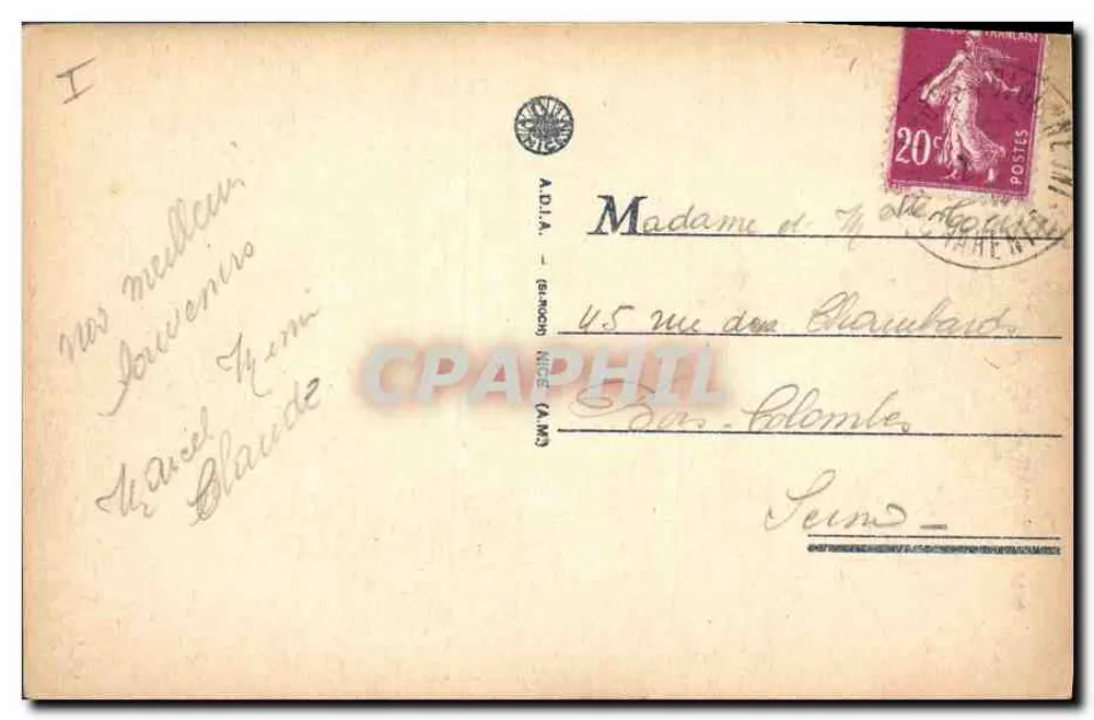 RÔYAN — Klippen und Leuchtturm Saint-Georges — Verlag A.D.I.A. (Gé-ROCH) Nr. 9551 - Rückseite