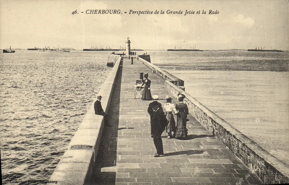 Cherbourg — Ansicht der Grande Jetée und der Bucht — Sammlung P. Cherbourg - Vorderseite