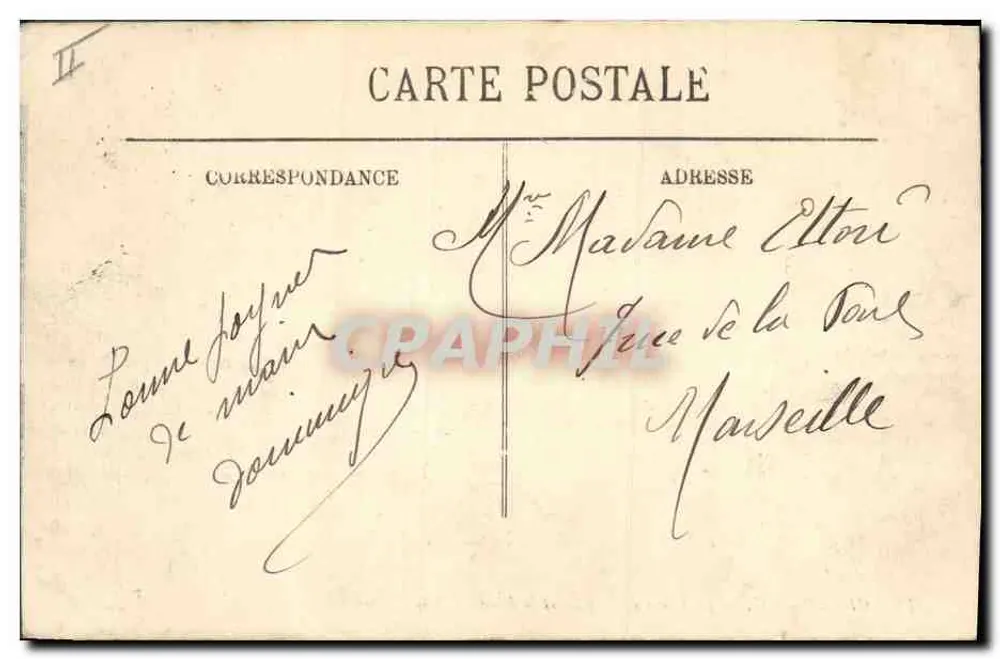 Cherbourg — Der Leuchtturm der Mole und der Hafen — LL. - Rückseite