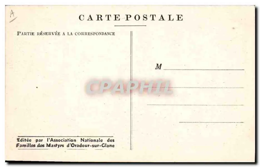 Oradour-sur-Glane — Carrefour des Bordes — Verlag: Documents Archives - Rückseite