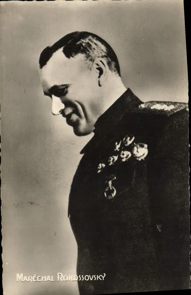 Maréchal Rokossovsky — retrato militar — Éditions O.P. Photo-Presses-Libération - Frente