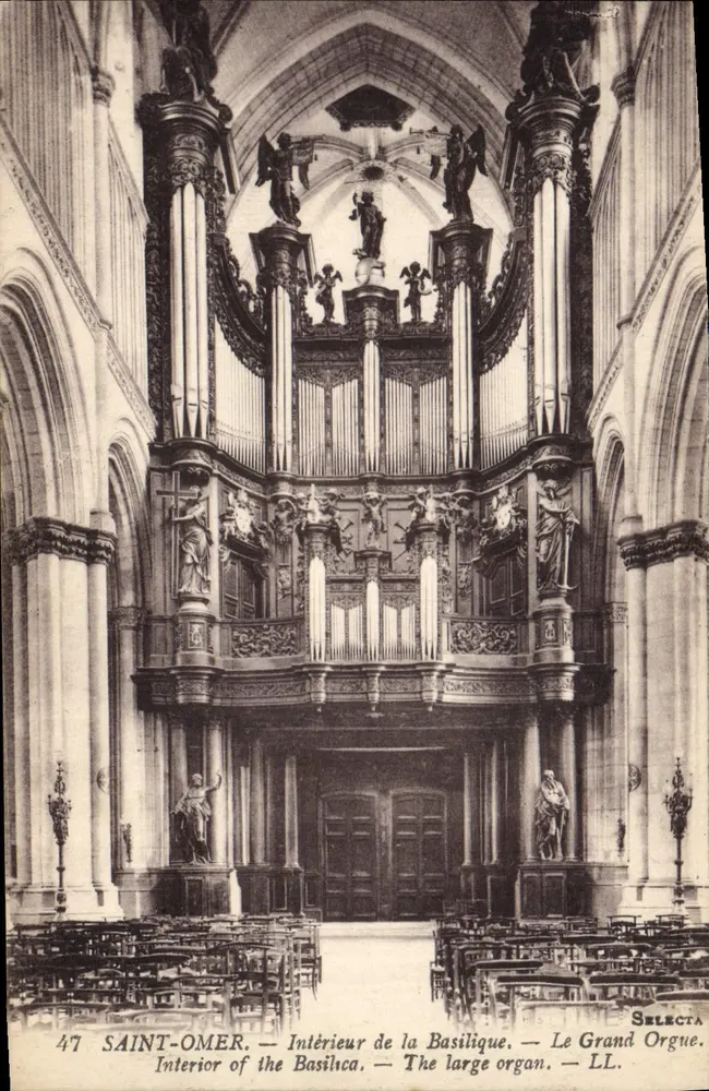 Saint-Omer — Innenansicht der Basilika — Das Große Orgel — Selecta 47 - Vorderseite