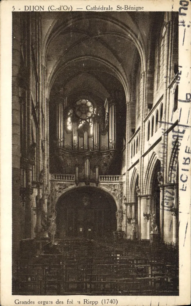 Dijon (Côte-d'Or) — Kathedrale Saint-Bénigne — Große Orgeln der Brüder Riepp (1740) - Vorderseite