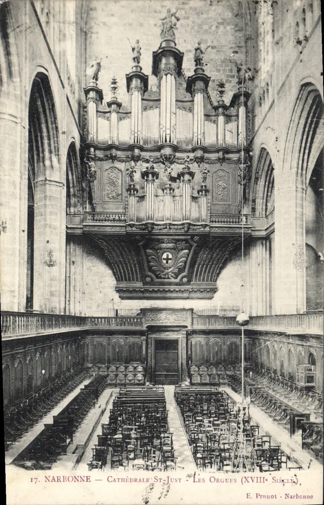 NARBONNE — KATHEDRALE ST-JUST — DIE ORGELN (18. JAHRHUNDERT) - Vorderseite