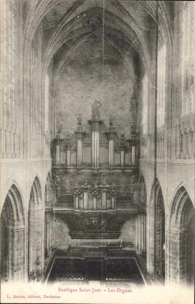 Basílica de São Justo — Os Órgãos — L. Janson, editor, Narbonne - Frente