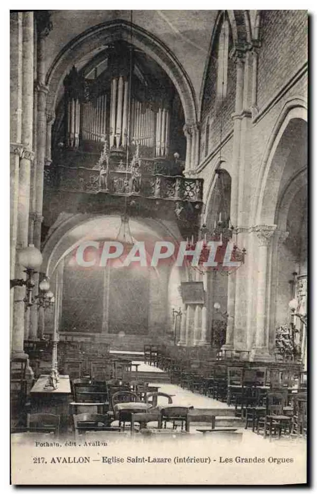 Avallon — Kirche Saint-Lazare (Innenraum) — Die Großen Orgeln - Vorderseite