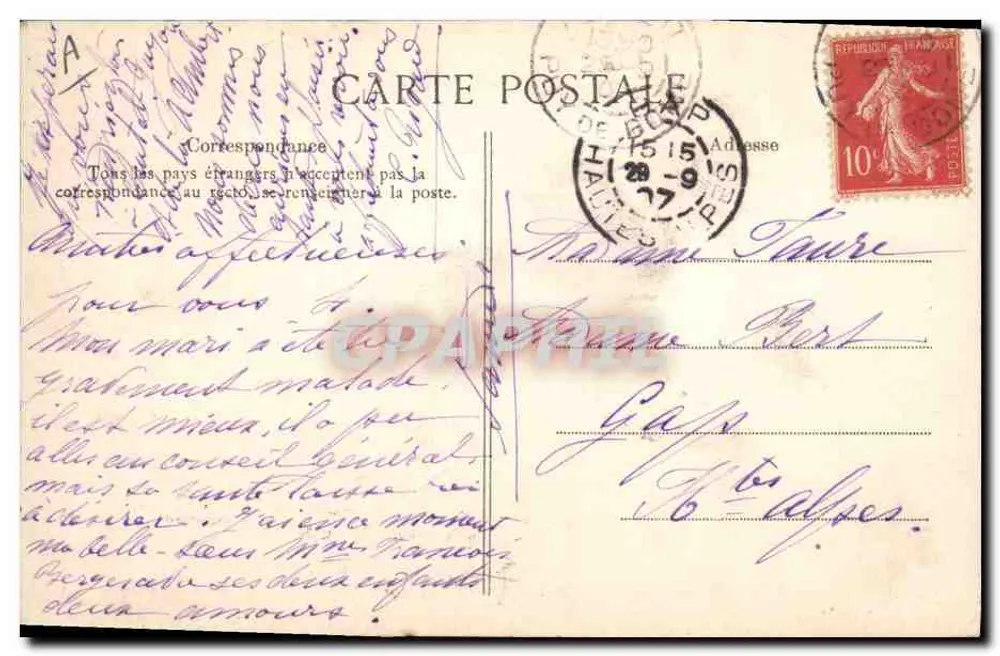 A Auvergne pitoresca — Cena de dança tradicional — Editor: EID, n° 12 - Verso