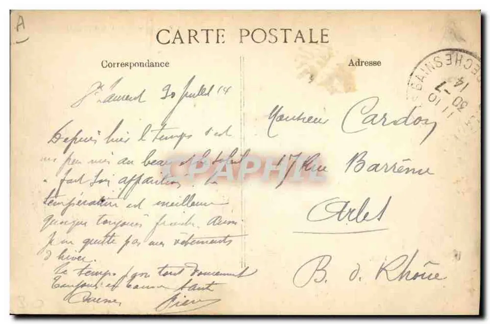Bourrée da Auvergne — A Auvergne pitoresca — editor P. D. n° 1203 - Verso