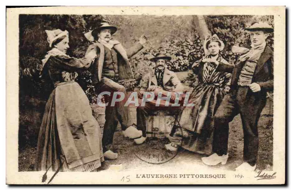 A Auvergne pitoresca — cena de vida local — Edições Idéal, n° 169 - Frente