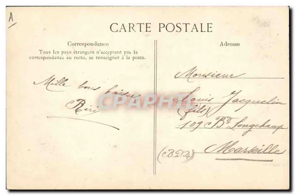 Bourgeois de Auvergne — A Auvergne pitoresca — editor não visível, n° 130 - Verso