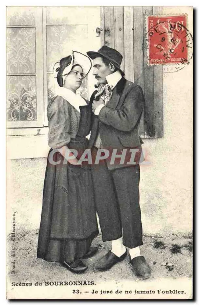 Szenen aus dem BOURBONNAIS — 33. Ich schwöre, dich nie zu vergessen. — Verleger Bord, Verlag C. Macarous. - Vorderseite