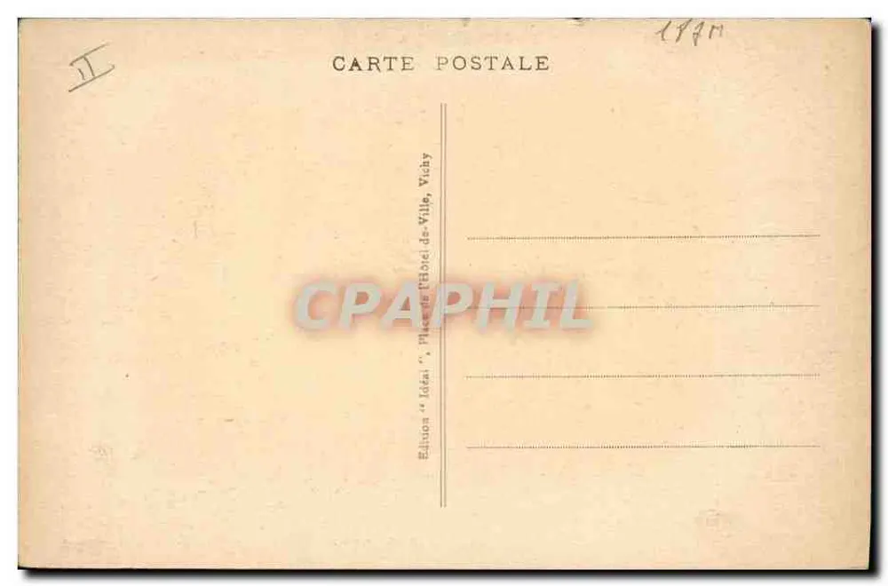 Interior Auvergnat — Tipos de Auvergne — Edição 'Idéal', Vichy - Verso