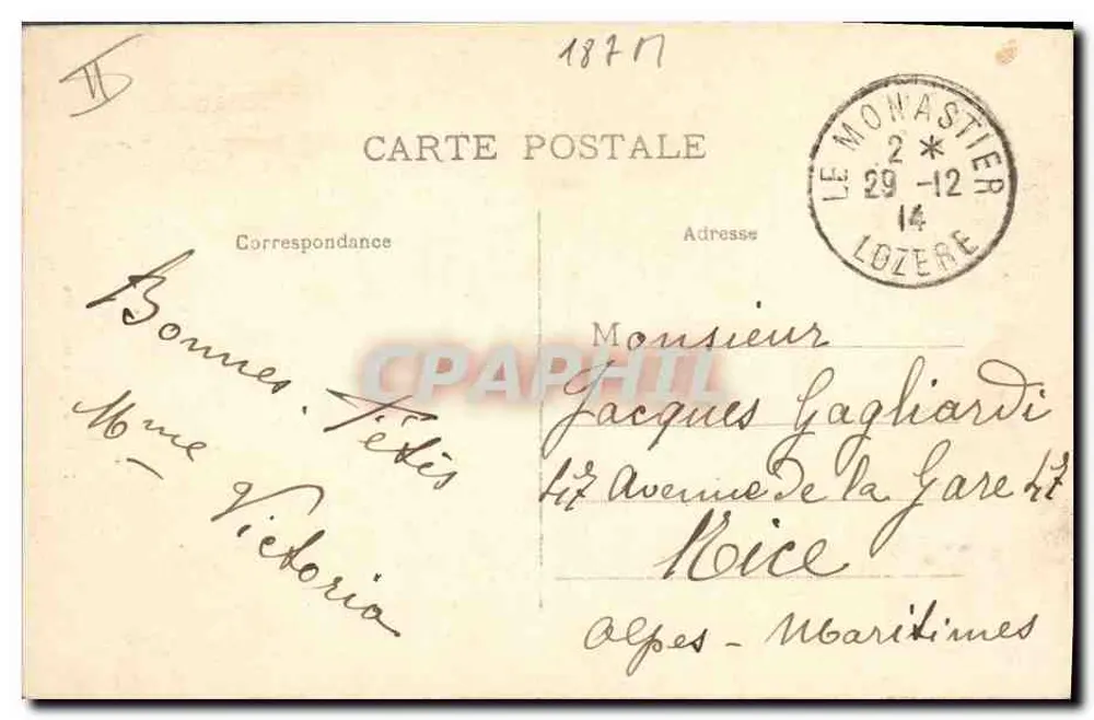 L'Auvergne — Momentos alegres — MTPL n°3551 - Verso
