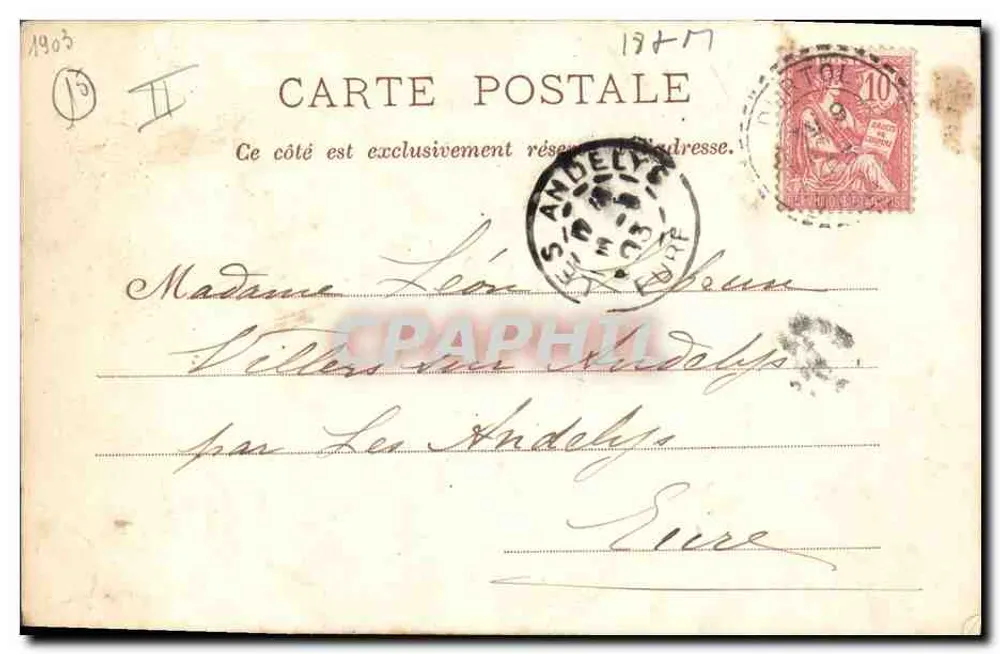 Mulher auvergnata bebendo — 123 — G. J. Phot. - Verso