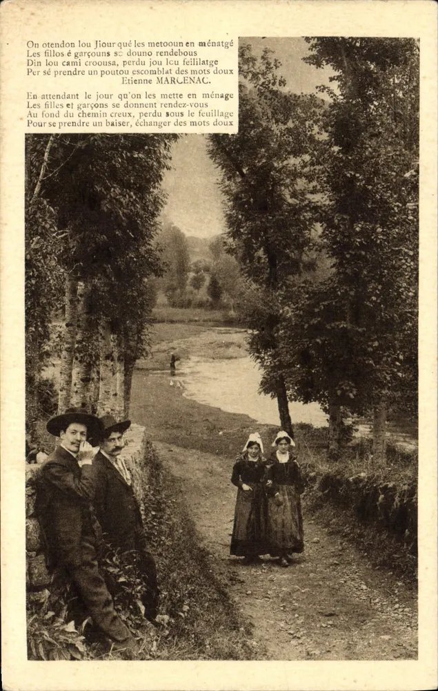 In der Auvergne — Auf dem einsamen Pfad — Die Warte — Éditions Matroux-Delpriat - Aurillac - Vorderseite