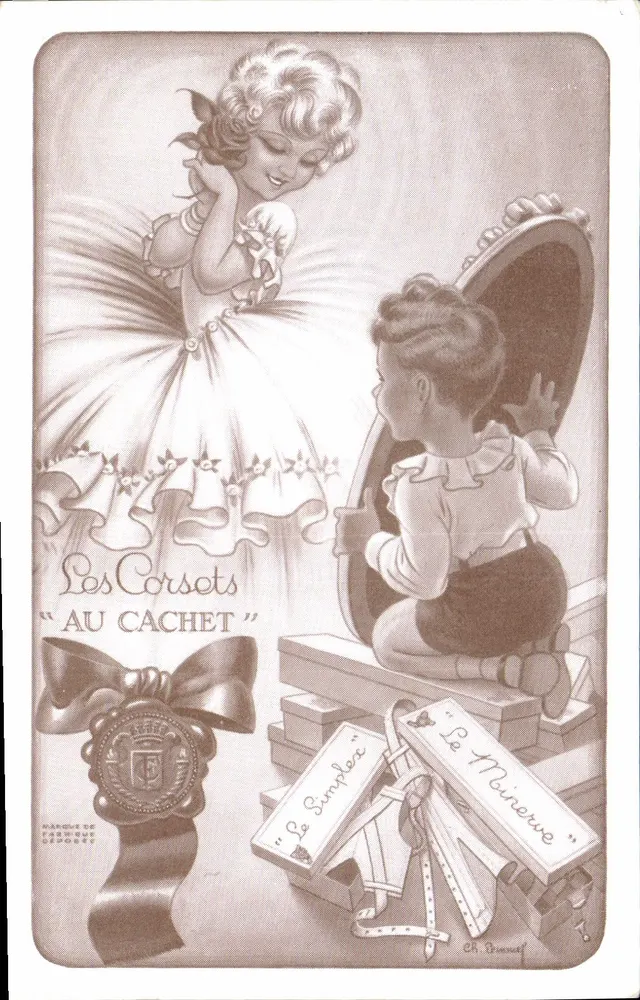 Corsets "AU CACHET" — Werbung für die Corset-Marke — Verleger Ch. Bimuel - Vorderseite
