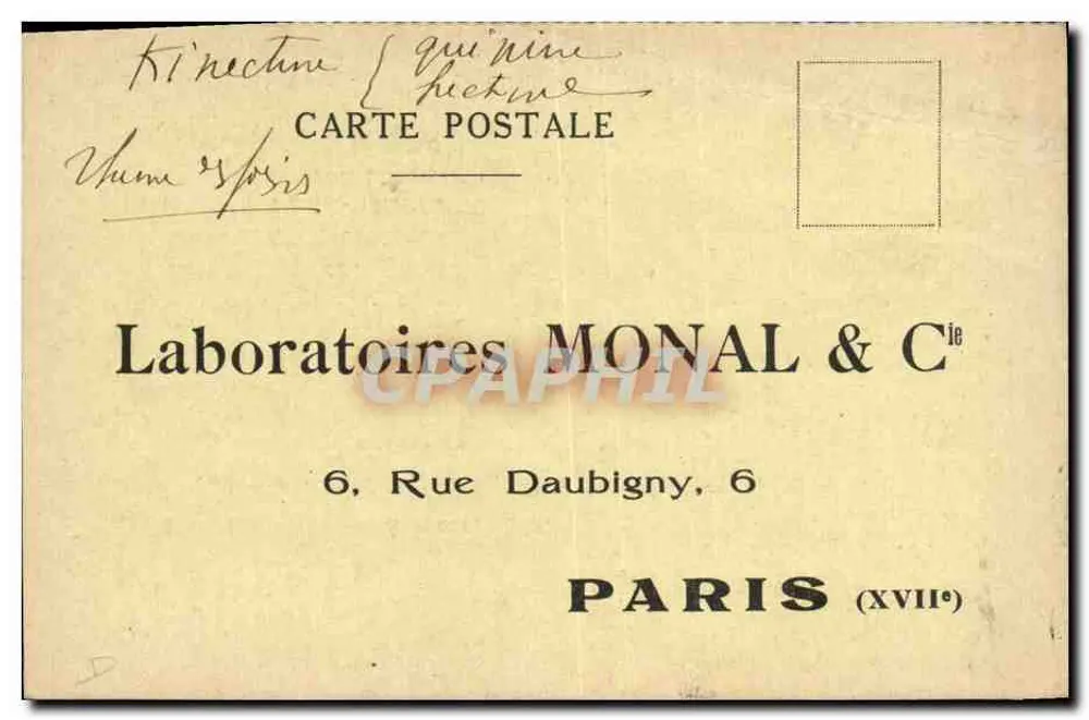 Laboratoires Monal & Cie — Werbung für Sulfuryl Monal — Paris (17. Arrondissement) - Vorderseite