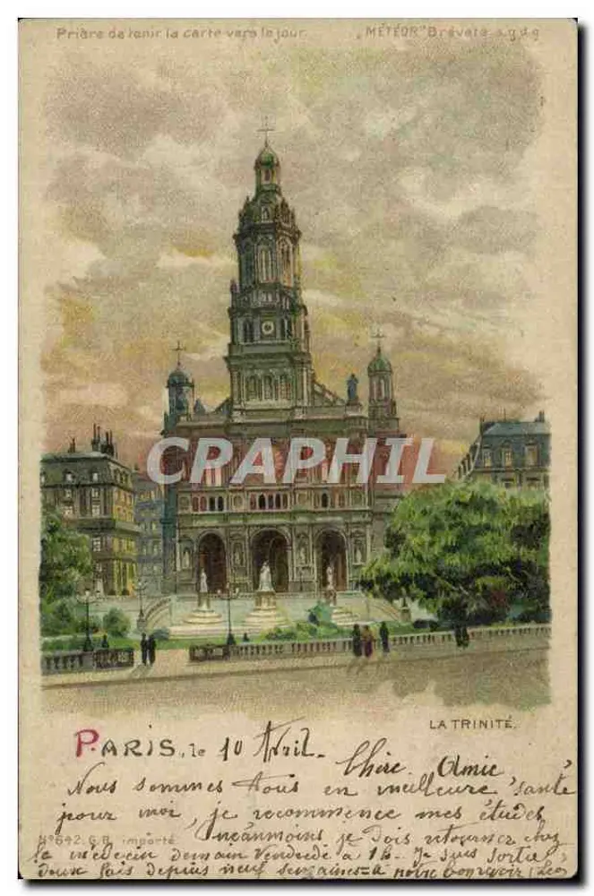 Die Dreifaltigkeit — Paris — Verlag MÉTÉOR, Serie 544 - Vorderseite