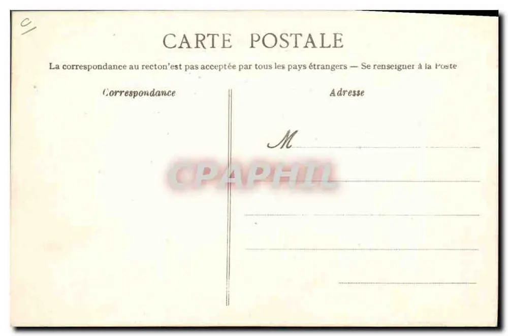 Alghe Marine — Campione di alga secca — Cartolina postale francese - Verso