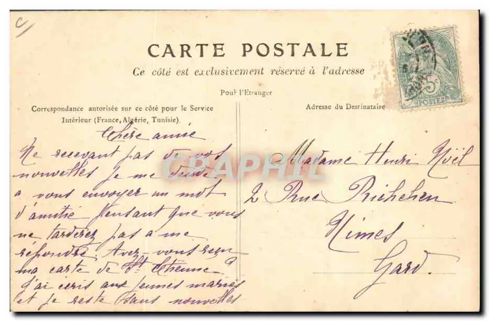 Vegetación marina — Algas naturales — Colección Ar. Chénier - Reverso