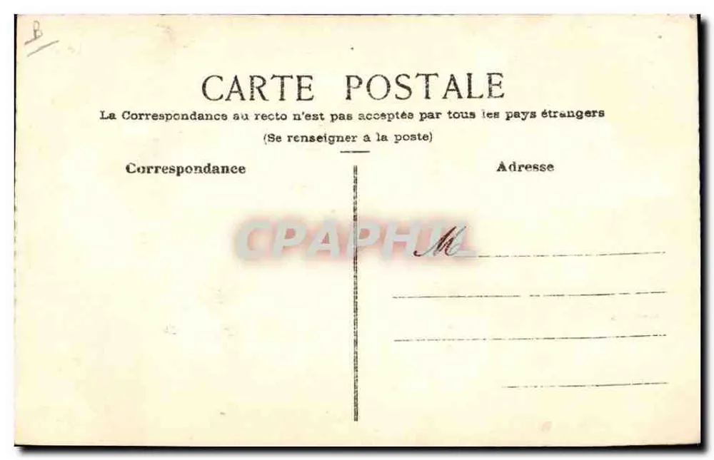 Esqui em Chamonix — Editor A. Poncelet, N° 10 — com buquê de flores secas - Verso