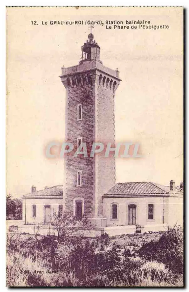 Le Grau-du-Roi (Gard) — Farol de Espiguette, Estação balnear — Édit. Aran Borrel - Frente