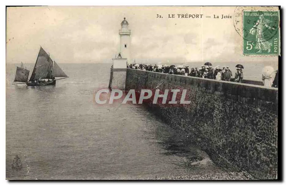 Le Tréport — A Dique — Editor Tréport, n°32 - Frente
