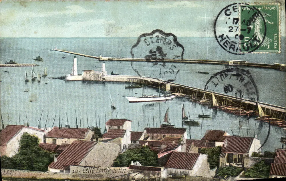 A entrada do porto de Dizemars — vista aérea — editor anônimo, n° 2154 - Frente