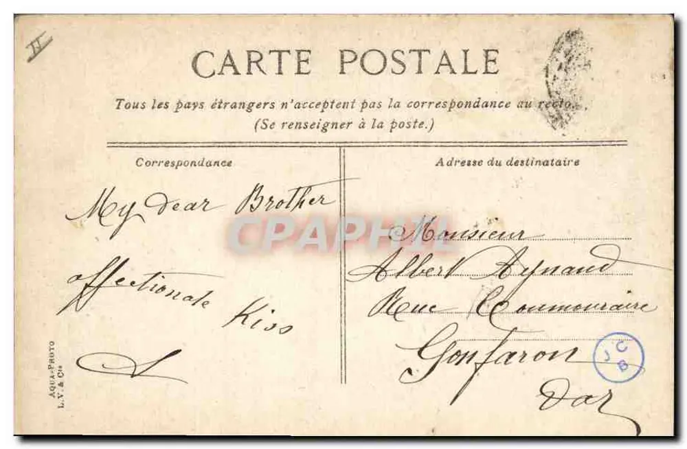 Farol da Joliette — Marselha — Editor: Aqua-Photo L.V. & Co. n°13 - Verso