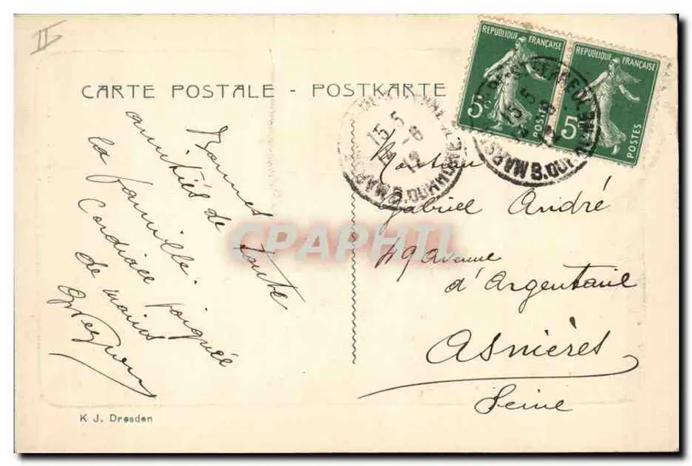 Farol de Ste-Moïse — Marselha — Editor: K J. Dresden - Verso