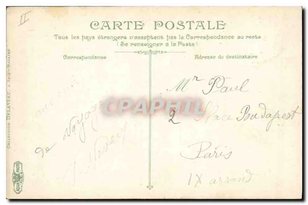 Saint-Nazaire — Felsen & Leuchtturm von Ville-ès-Martin — Verlag Delaveau, Nr. 19 - Rückseite