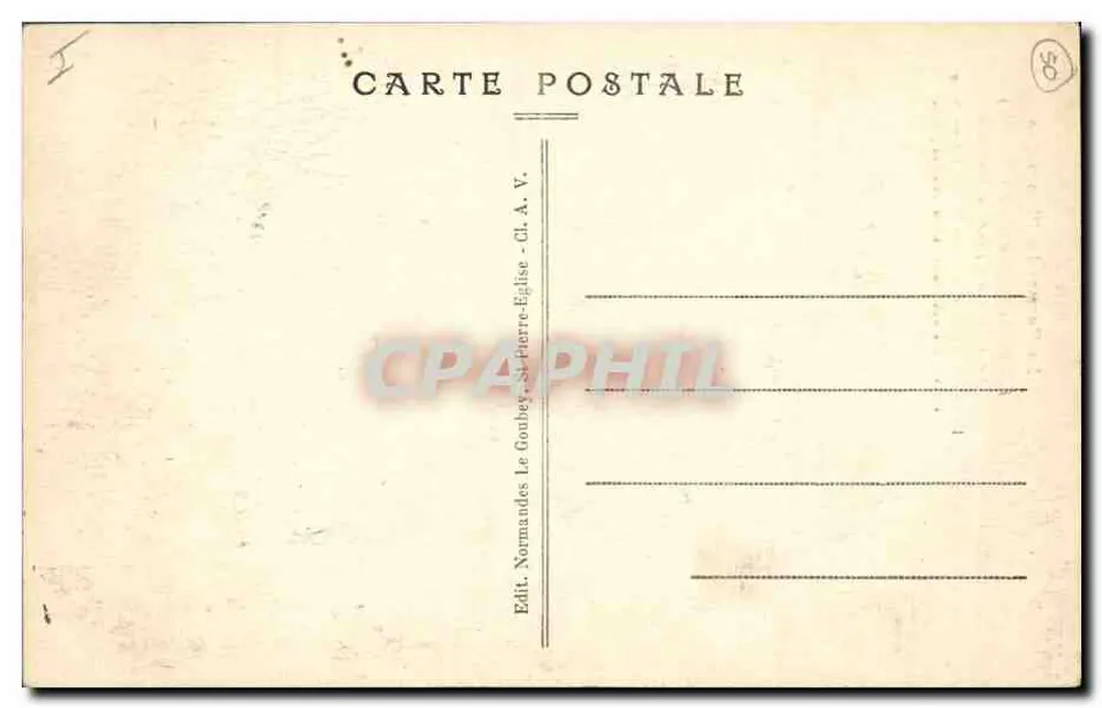 Der Leuchtturm von Gatteville — Sturm — Verlag Le Goubey, Saint-Pierre-Église - Rückseite