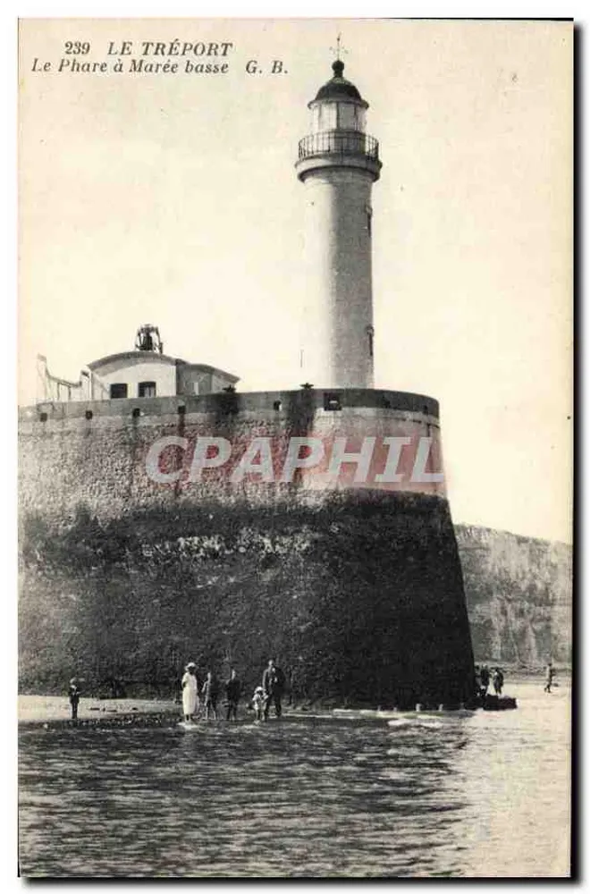 Le Tréport — O Farol com Maré Baixa — G. B. - Frente