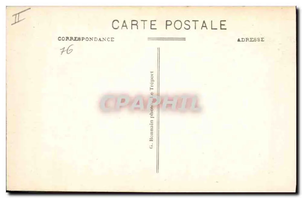 Le Tréport — O Farol com Maré Baixa — G. B. - Verso