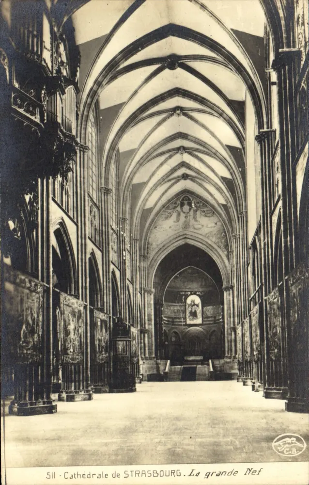 Strasbourg-Kathedrale — Die Große Nave — Verlag C.B. - Vorderseite