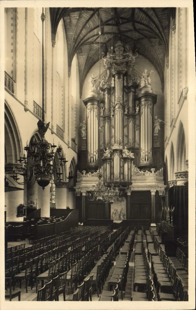 Haarlem, Groote- oder St. Bavo Kirche — Orgel von Christiaan Müller (1735-1738) — Verlag J.F. Alkmaar - Vorderseite